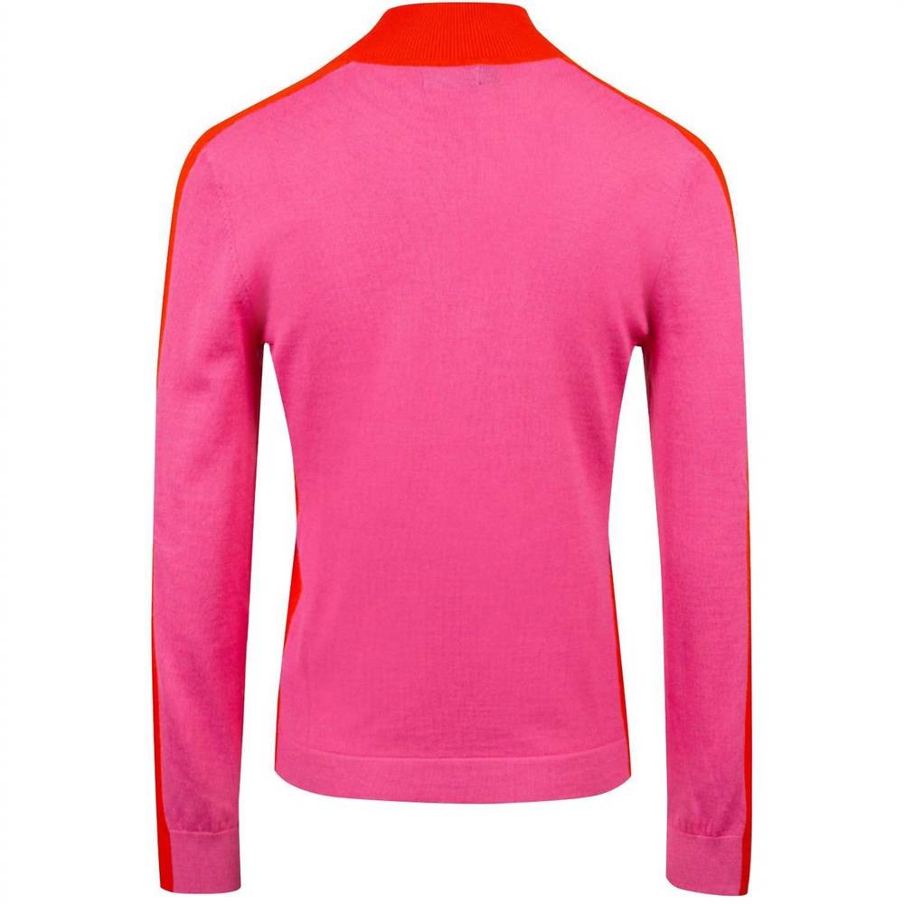NEW J.LINDEBERG adia turtle neck in s168 pop pink